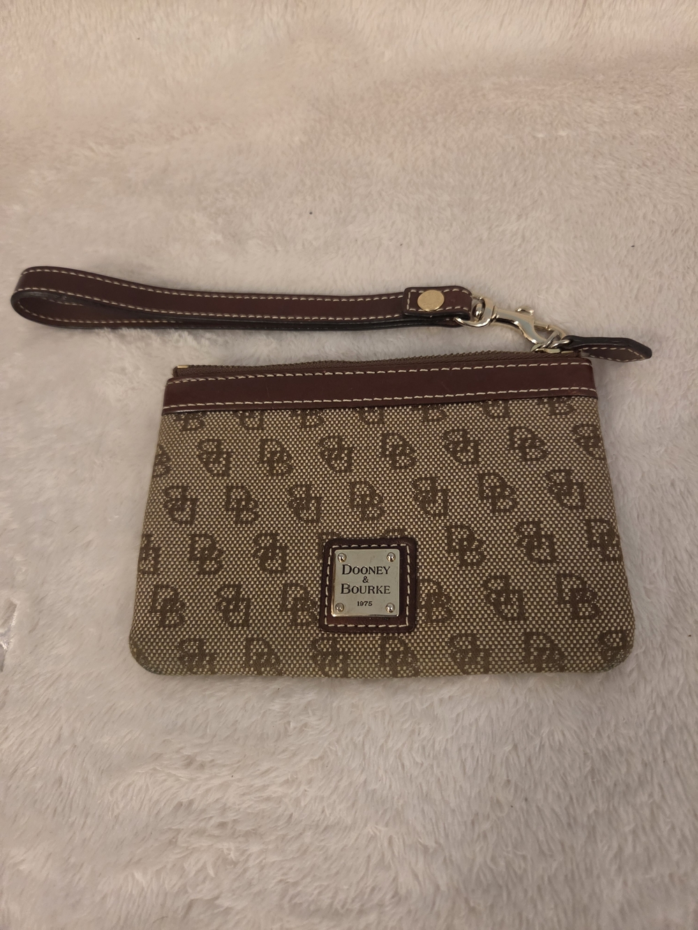 Dooney & Bourke Brown Signature Wristlet